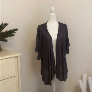 Gray Short sleeves cardigan